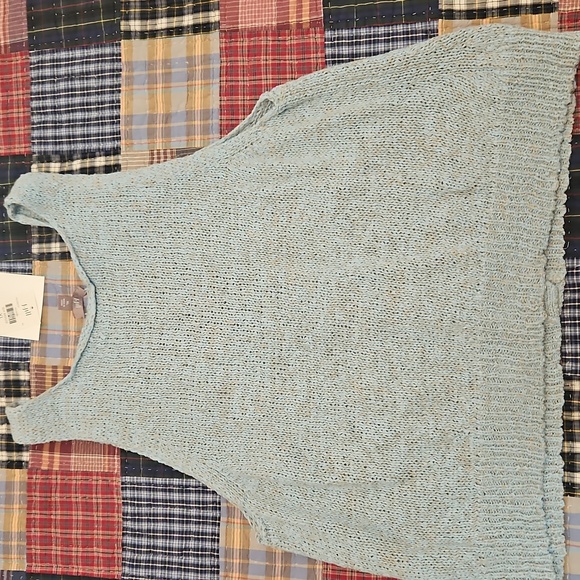 J.Jill Women's Blue Knit Linen Cotton Button-Up Sweater Vest Womens XL - Picture 7 of 8